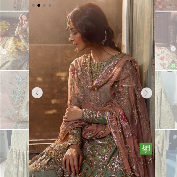Original Mohsin Naveed Ranjha Zamrud Bridal Gharara - Picture 4 of 17